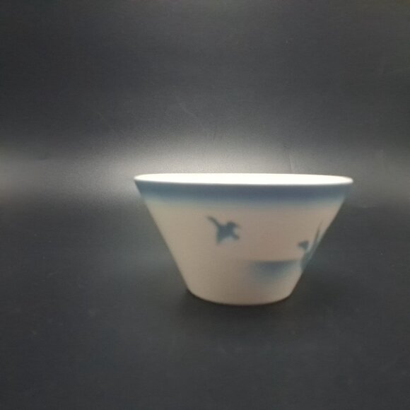 Syracuse China Pudding Cup Airbrushed Goose Design Ceramic - Picture 7 of 11